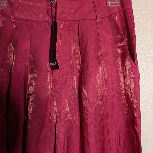 Nasty Gal Collection Size 6 Vibrant Pink Wide-Leg Pants NWT - Picture 5 of 9